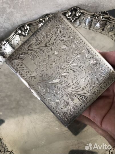 Старинный Серебряный портсигар