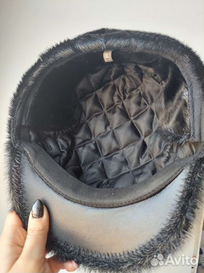 Меховая мужская кепка шапка нерпа