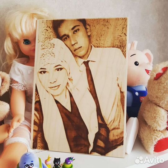 Выжигание портретов на дереве по фото