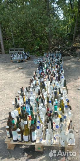 Бутылки стеклянные с пробкой