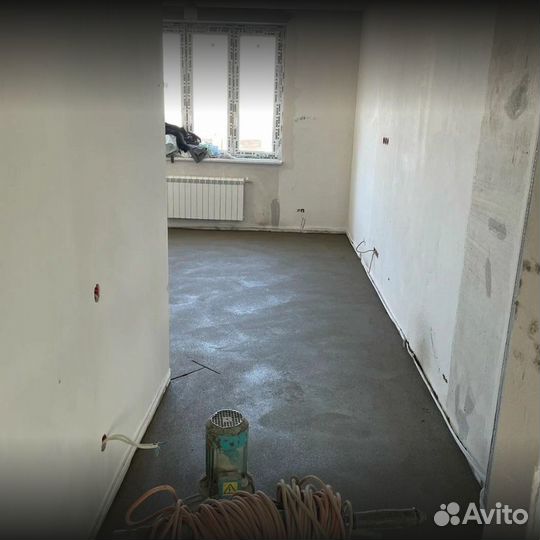 Механизированная полусухая стяжка пола