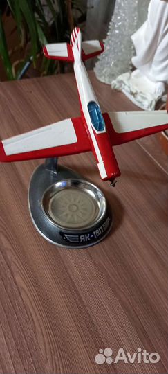 Пепельница металл СССР самолет як18п