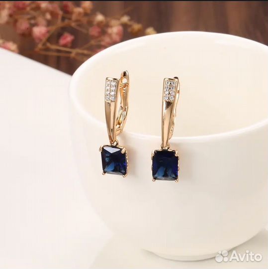 Золотые серьги 585 rg