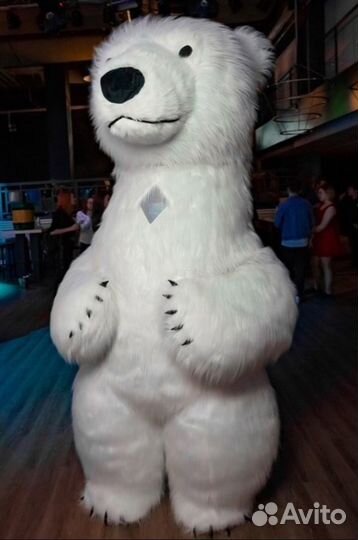 Костюм Белого Медведя Аниматора Ростовая Кукла