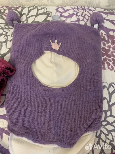Шапка шлем для девочки 50 52