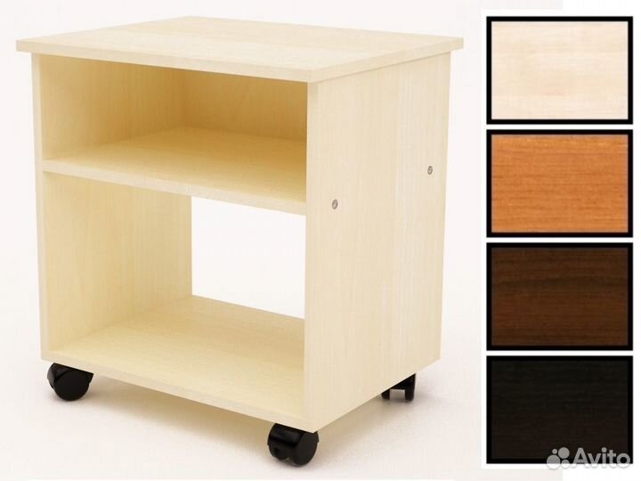 Тумба под оргтехнику на колесиках Береза