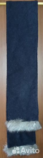Шарф из шерсти с натуральным мехом