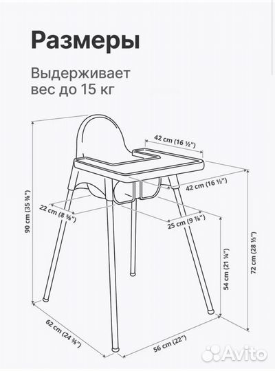 Стульчик для кормления IKEA antilop