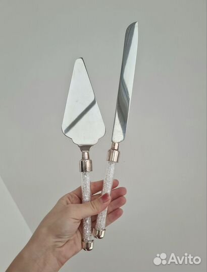 Свадебный набор для торта, нож и лопатка