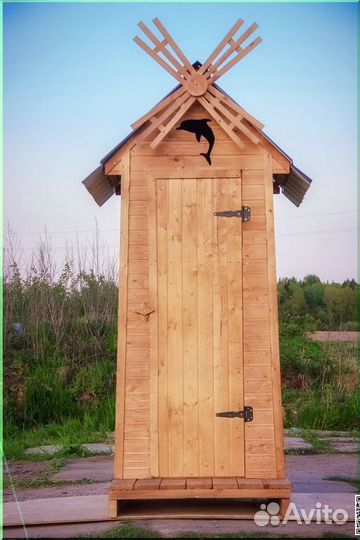 Дачный туалет деревянный ACC340