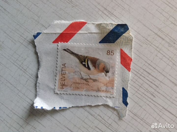 Наклеенная марка Швейцария 2007