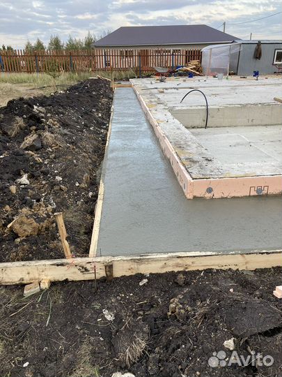 Бетонные работы отмостка