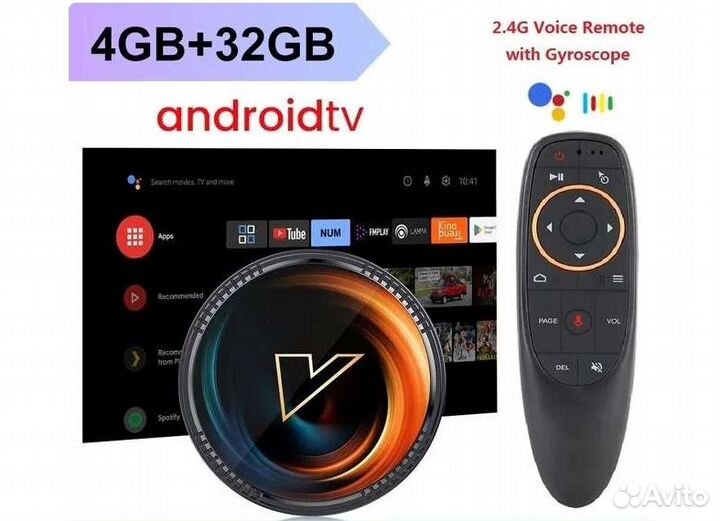 Смарт тв приставка vontar W2 ATV 4/32GB Аэропульт