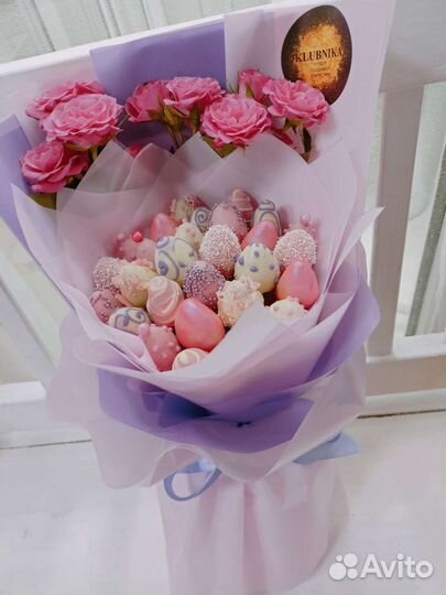 Клубника в шоколаде букеты