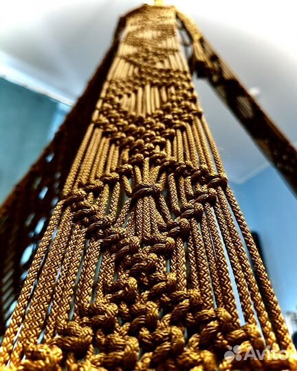 Подвесное кресло шатер. Макраме. Плетеный шатер