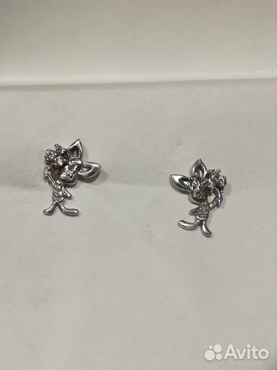 Сережки серебряные детские