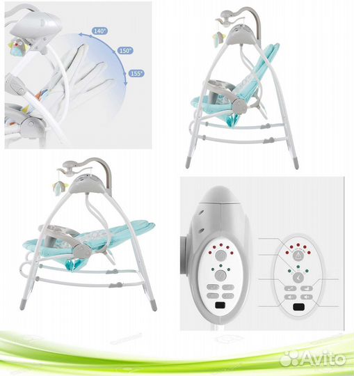 Электрокачель Baby Swing 2в1 (коричневый)