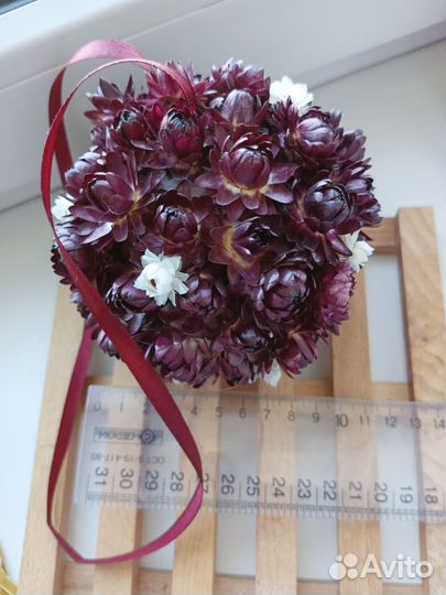 Интерьерные шары из сухоцветов