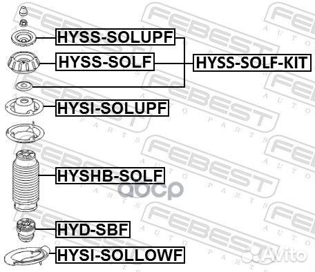 Проставка пружины верхняя MDM 974596 hysi-solupf