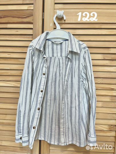 Рубашки H&M на мальчика 116-122