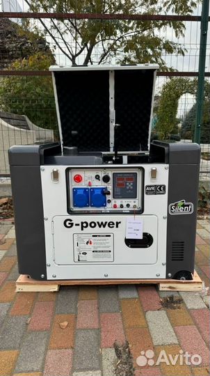 Генератор дизельный 10 кВт g-power однофазный 1100