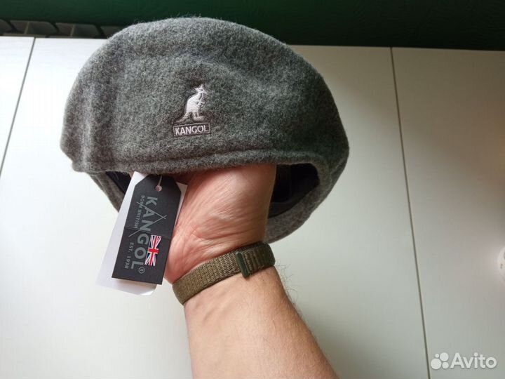 Серая шерстяная кепи шапка кепка Kangol Кангол