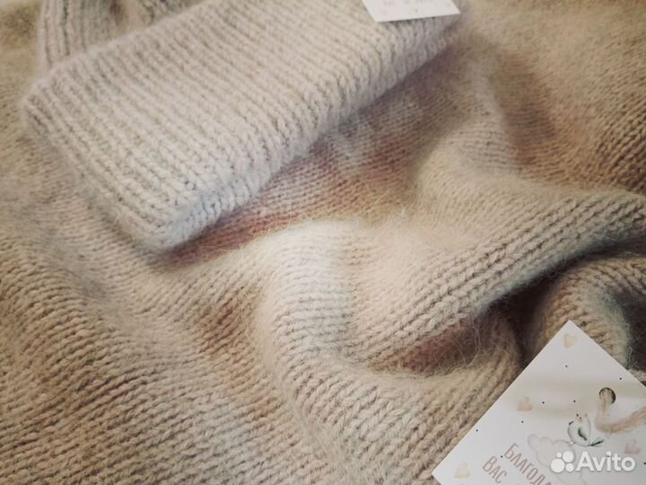 Комплект шапка и бактус из пуха норки