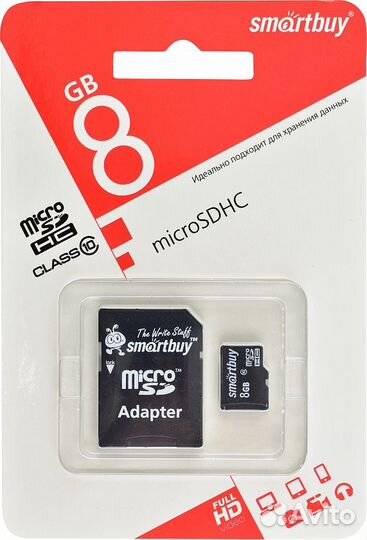 Карта памяти micro SD 8gb class 10