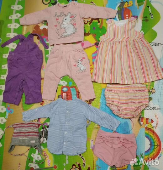Вещи пакетом для девочки 6-9 месяцев
