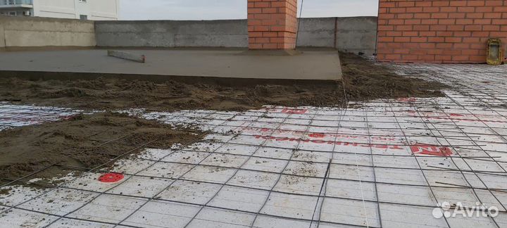 Механизированная полусухая стяжка пола