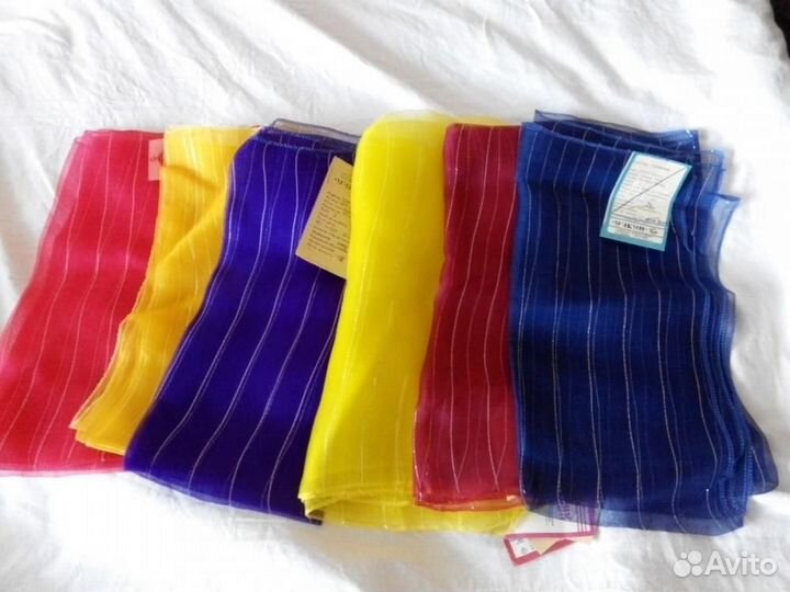 Платки газовые. СССР. Японский, шерсть.Новые