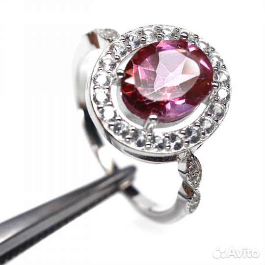 Кольцо 18,0 топаз серебро К210