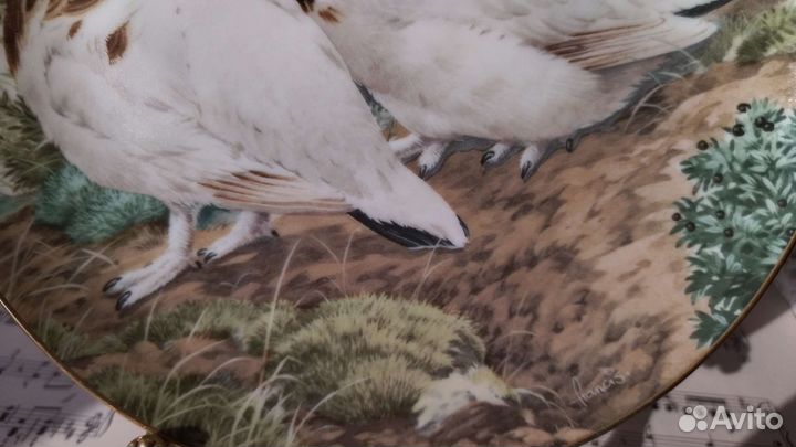 Коллекционная Тарелка Куропатки Фарфор Англия