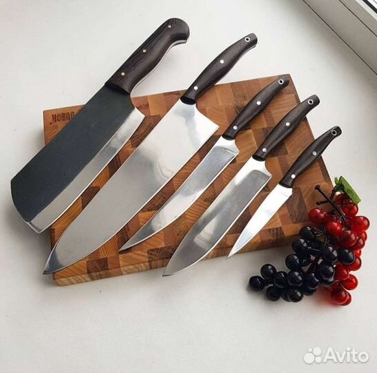 Набор кухонных ножей с тяпкой