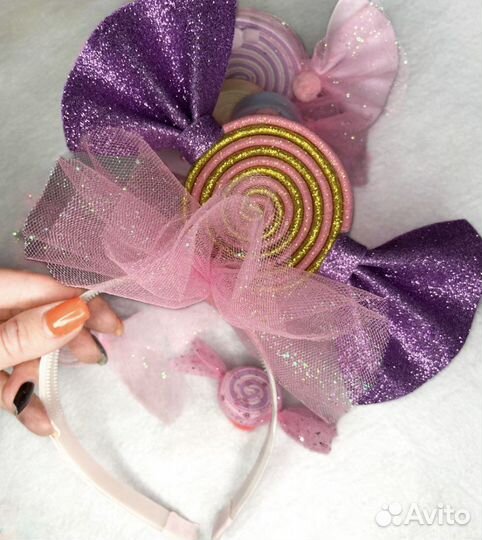 Ободок конфетка, хлопушка, елочка, звездочки