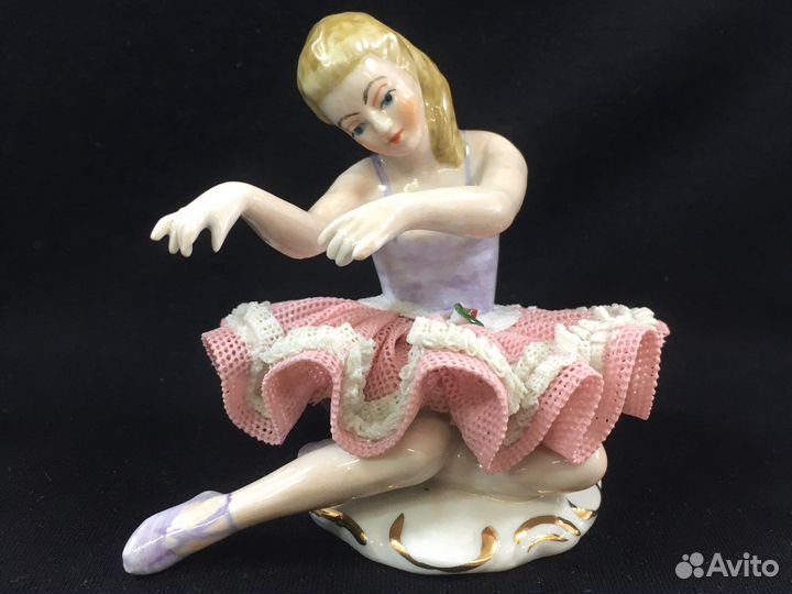 Редкая Статуэтка Балерина кружевница Германия