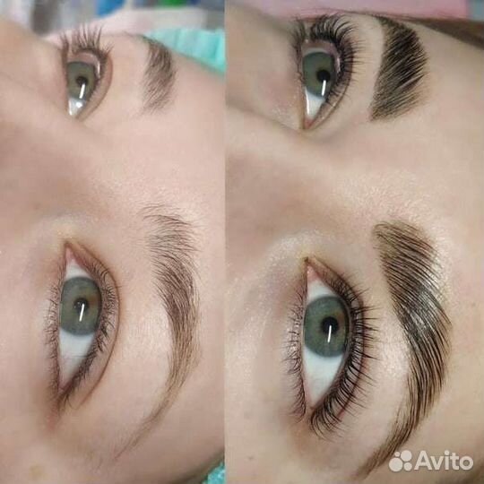 Ламинирование + ботокс ресниц и бровей