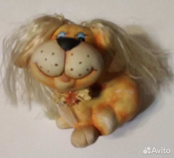 Статуэтки - собака, гномик. Подставка для фото