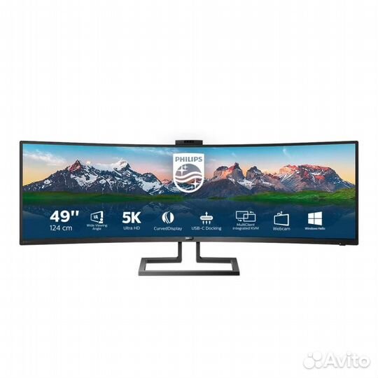 Монитор Philips 499P9H 48.8 VA 32:9, 5120 x 1440 п