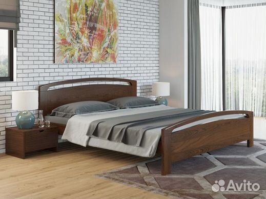 Кровати новые из массива дерева