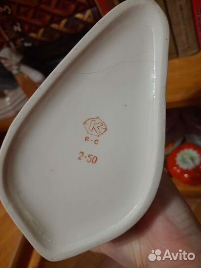 Статуэтка СССР фарфор Коростень Рыба-салфетница