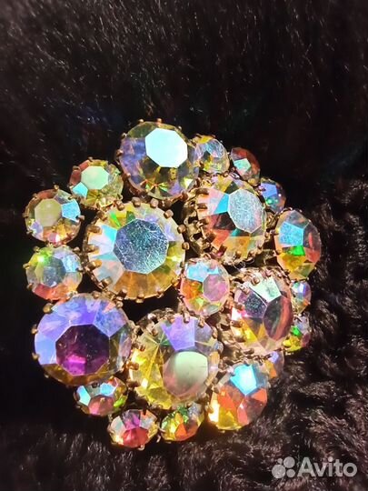 Крупная коллекционная брошь. Чехословакия. Винтаж