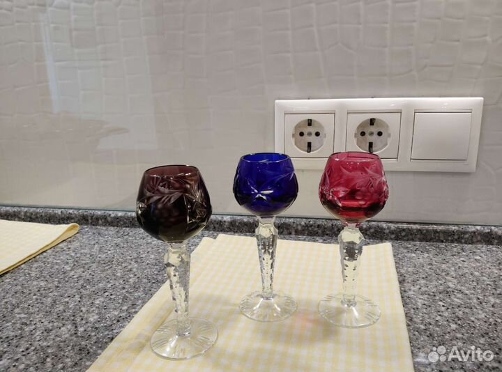 Рюмки цветной хрусталь Германия