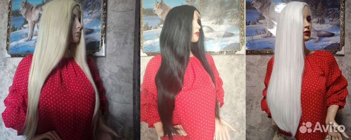 Парики Блондинка,Белый, Брюнетка