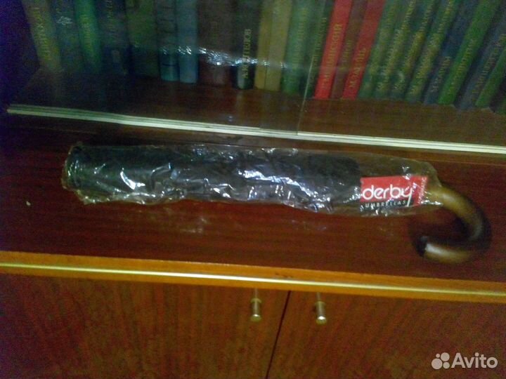 Зонт черный, мужской, новый