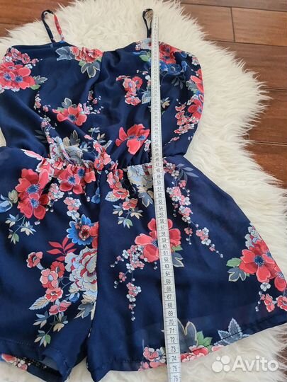 Италия комбинезон шорты цветочный 42-44