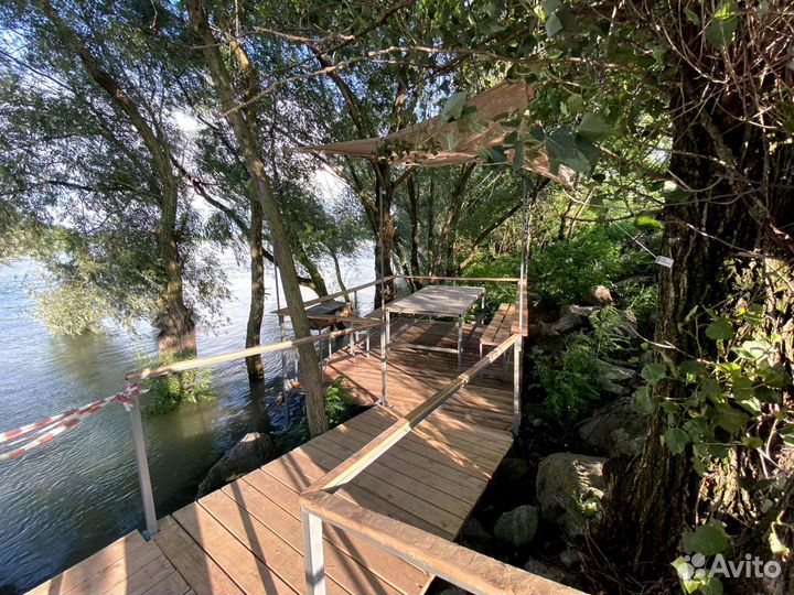 Аренда беседки на берегу реки