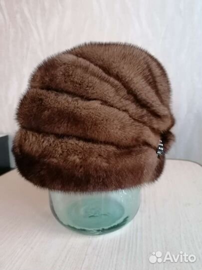 Шапка зимняя норковая женская