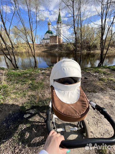 Коляска 3 в 1 эко кожа