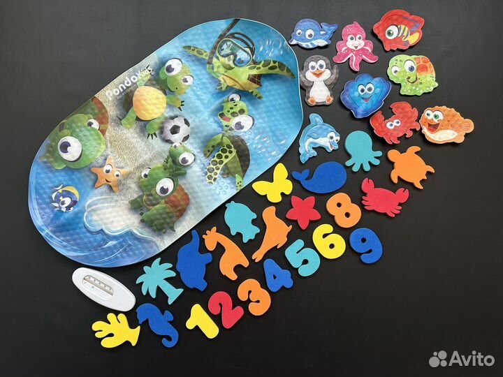 Детский противоскользящий коврик в ванну